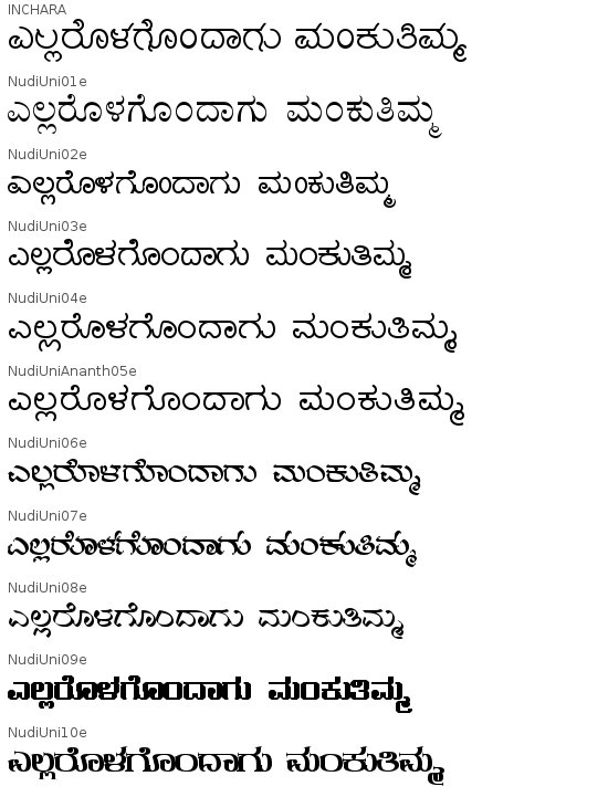 ನುಡಿ ಫಾಂಟ್ಸ್